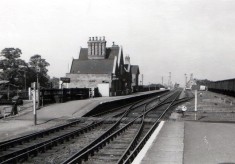 Bottesford Station downside platform, looking west